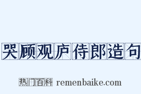 哭顾观庐侍郎造句是什么意思的图片